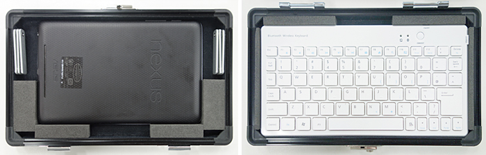 Nexus 7+Bluetoothキーボード収納アルミケース